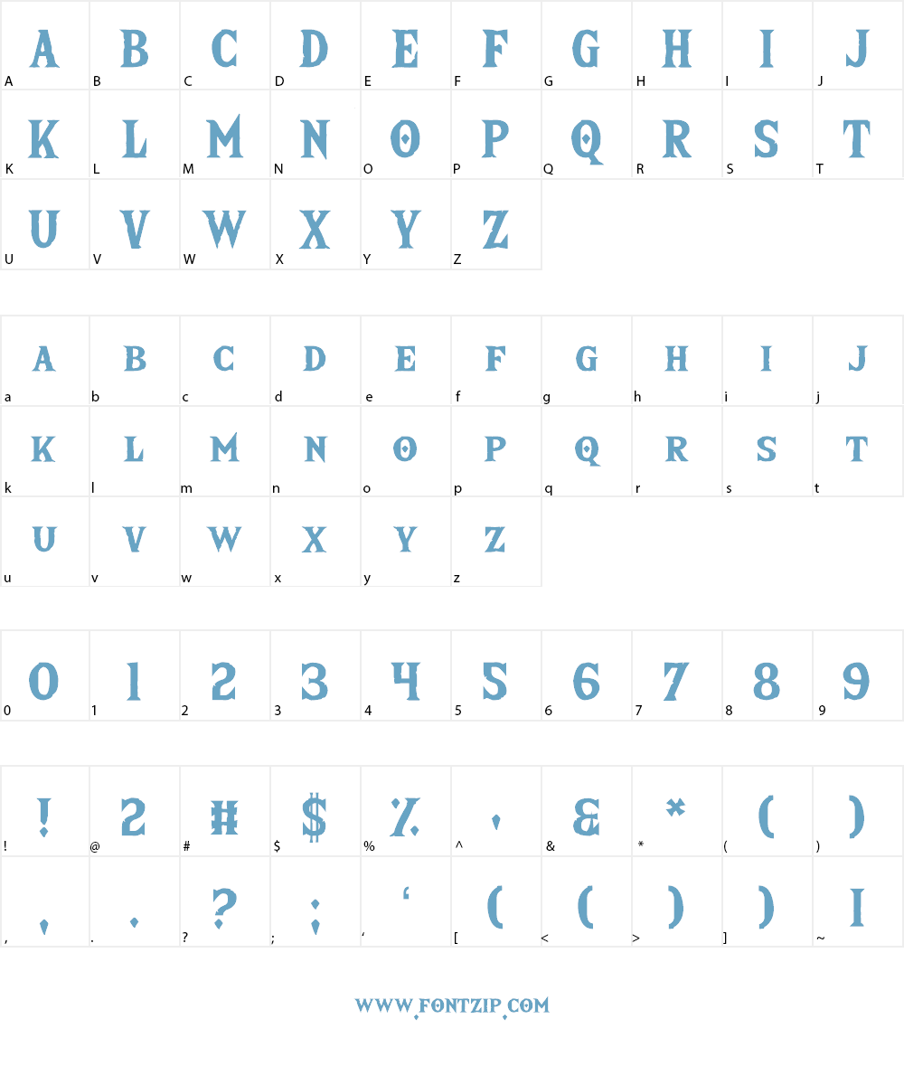 The Wild Breath of Zelda Font Character